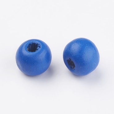 Runda träpärlor, mixade färger, 10mm (50st)