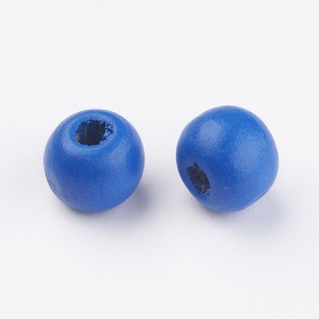 Runda träpärlor, mixade färger, 10mm (50st)