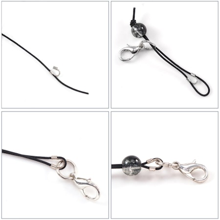 Wireguard, mässing, silver, hål 0.5mm (100st)