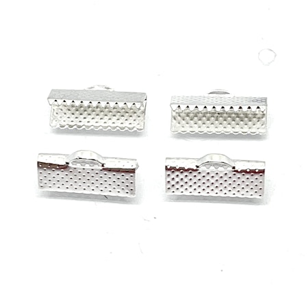 Bandavslut av järn, silver, 16mm (10st)