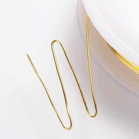 Rulle med kopparwire, guld, 0.6mm 22 gauge (3.5m)