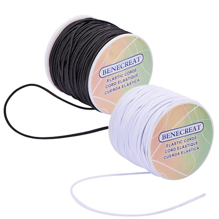 Tjock elastisk tråd, vit, 2mm (10 meter)