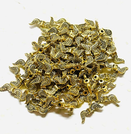 Änglavingar, antik guld, 19x6mm (10st)