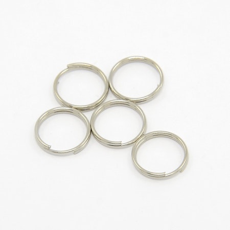Stora bindringar, dubbelvarv, 10mm (50) platinum