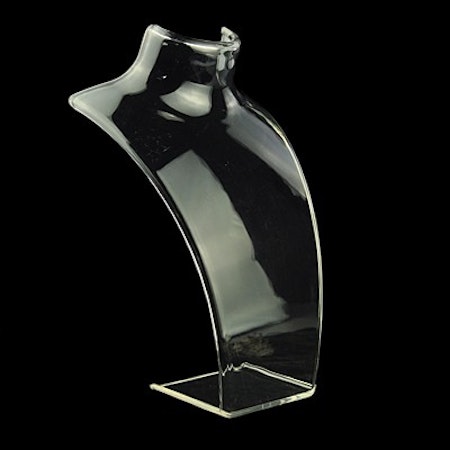 Halsbandsdisplay, byst, organic glass, 21cm (st)