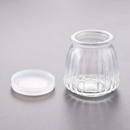 Glasburk med lock, 130ml