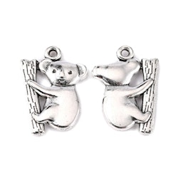 Koala, berlock, antik silver, 19,3mm (1st)