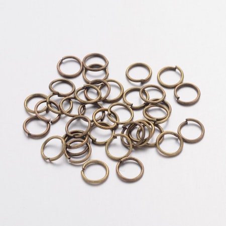 Bindringar av järn, 6mm, antik brons (100st)