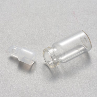 Önskeflaskor av glas, berlock glasflaska (10st)