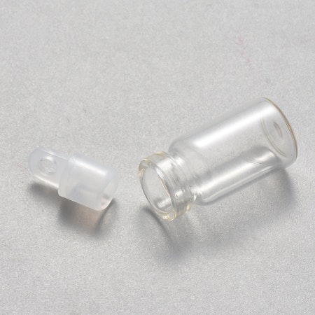 Önskeflaskor av glas, berlock glasflaska (10st)