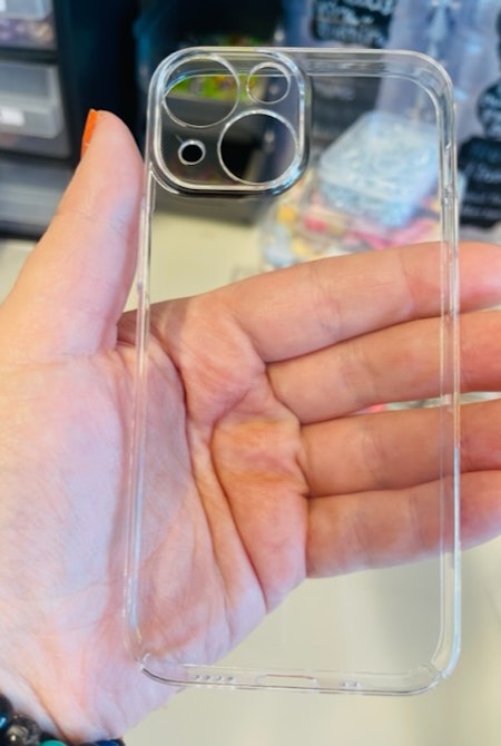 iPhone 13 mini, hårt transparent mobilskal