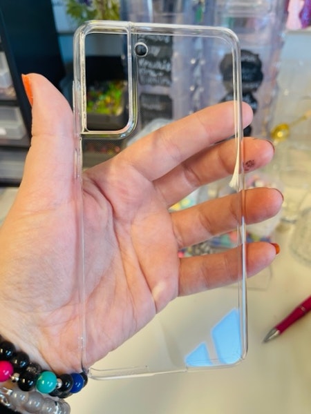 Samsung S21 FE, hårt transparent mobilskal