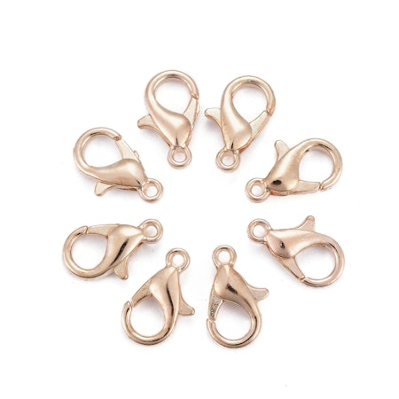 Klolås, 12mm, zink, ljusguld (10st)