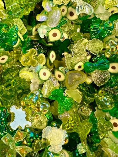 Grön mix, nail art, 6-12mm (5g)