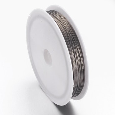 Rulle med platinum tiger tail, 0.45mm (50m)