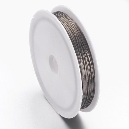 Rulle med platinum tiger tail, 0.45mm (50m)
