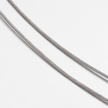 Rulle med platinum tiger tail, 0.45mm (50m)