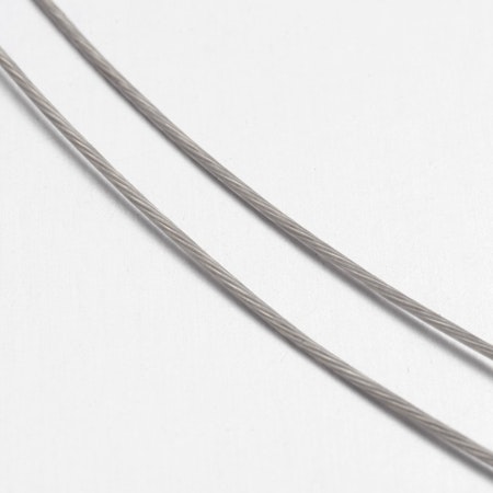 Rulle med platinum tiger tail, 0.45mm (50m)