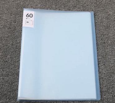 Mapp med plastfickor, blå, A3, 60 sidor (30x40cm)