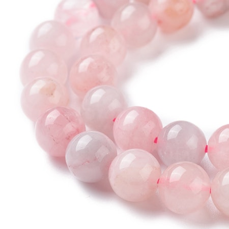 Sträng Naturlig Rosenkvarts, 8mm, kristall (46st)