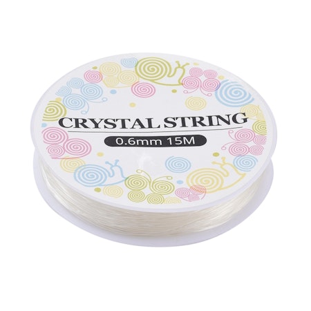 Elastisk tråd, 0,6mm, genomskinlig (15 meter)