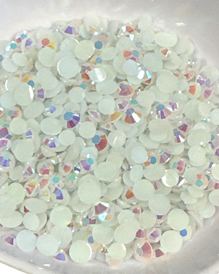 Strass, halvpärlor, vit, 4-6mm (10g)