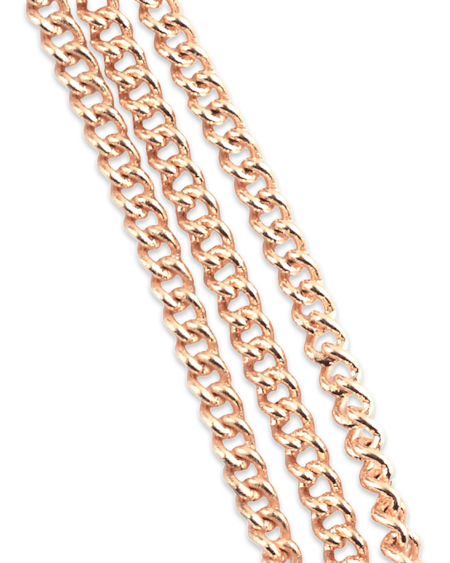 Twistkedja, 2,5x1,6mm, rosé, järn (pris per meter)
