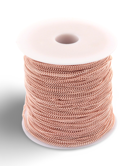 Twistkedja, 2,5x1,6mm, rosé, järn (pris per meter)