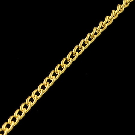 Twistkedja, 2,5x1,6mm, guld, järn (5 meter)