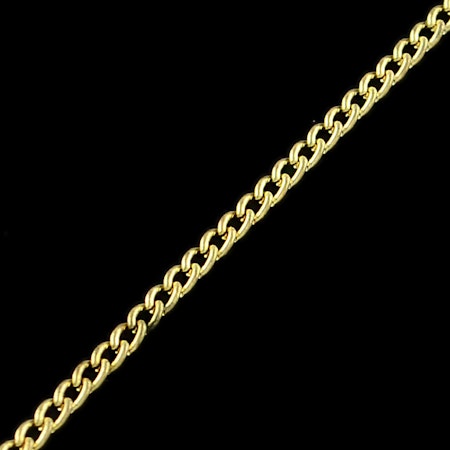 Twistkedja, 2,5x1,6mm, ljusguld, järn (3 meter)