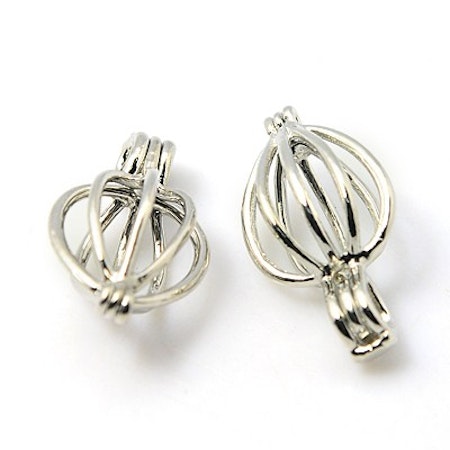 Pärlbur i mässing, nickelfri, 24x13mm (st)