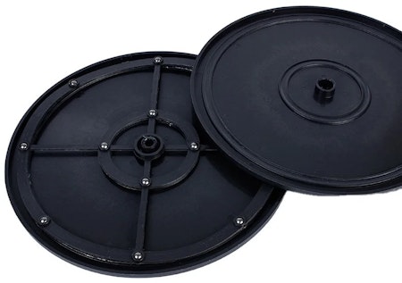 Svart stor Snurrplatta för design eller tårtor, 25cm