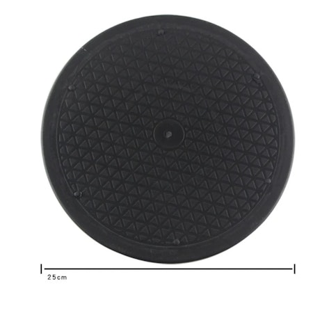 Svart stor Snurrplatta för design eller tårtor, 25cm