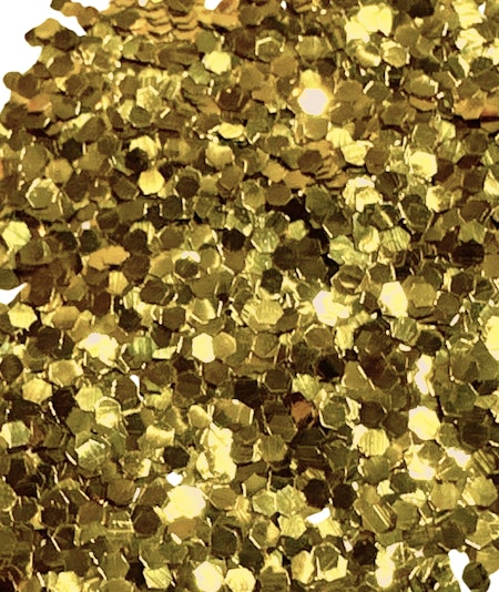 Burk med Miljövänligt glitter, guld, storkornigt (35ml)