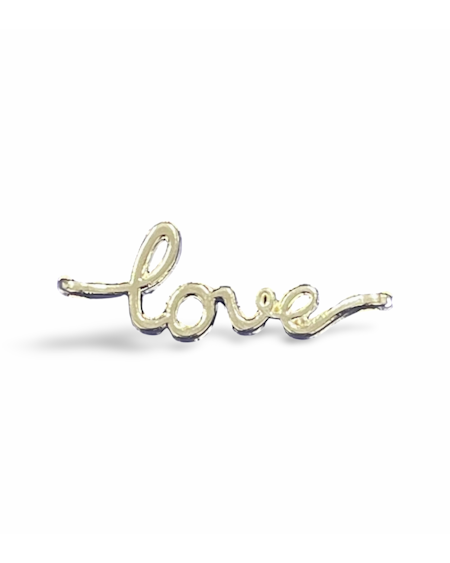 Länk med love , 40mm, silver (3st)