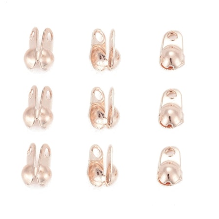 Knutgömma, roséguld, calotte, innermått 2,4mm (50st)