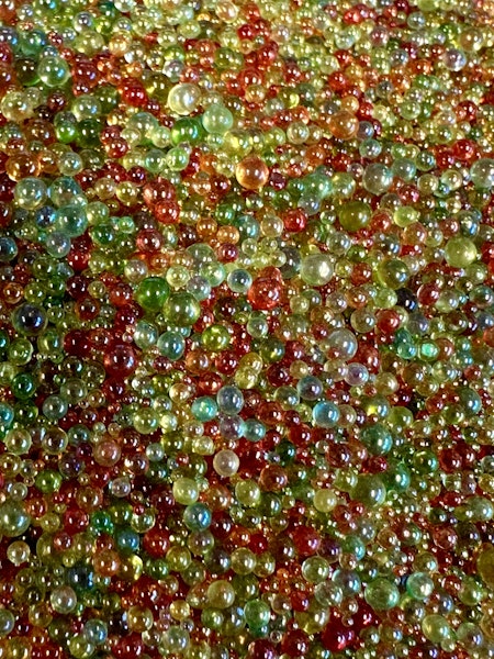 Glasbubblor utan hål, 1-3mm, tuttifrutti (20g)