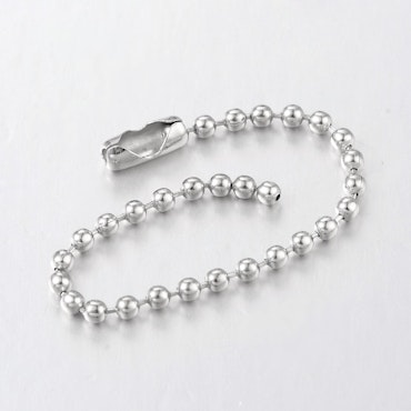 Kulkedja med låsning av järn, platinum, 10cm (5st)