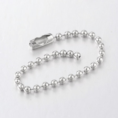 Kulkedja med låsning av järn, platinum, 10cm (5st)