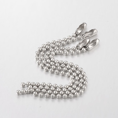 Kulkedja med låsning av järn, platinum, 10cm (5st)