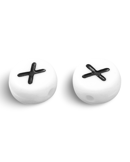 Bokstav X, bokstavspärlor, 7mm 50st)