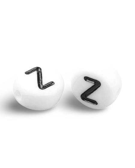 Bokstav Z, bokstavspärlor, 7mm (50st)