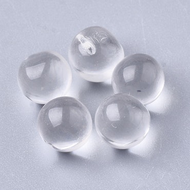 Bubblor, Pärlor utan hål, transparenta av resin, 5,5-6mm (100st)