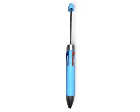 Pärla en penna, ljusblå, multistift 4 färger, 2mm