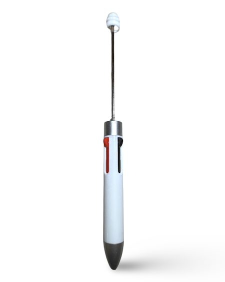 Pärla en penna, vit, multistift 4 färger, 2mm