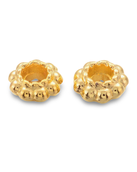 Daisy, guldfärgade mellandelar, 6mm (50st)