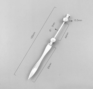 Pärla en brevöppnare, rostfritt stål, 18cm (st)