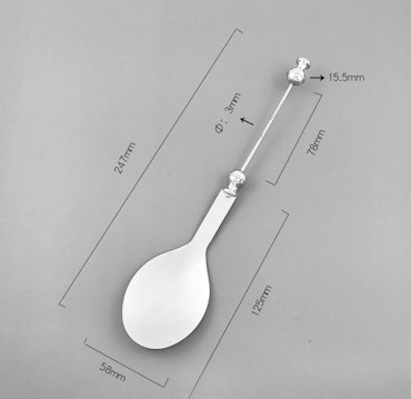 Pärla en stor uppläggningssked, rostfritt stål, 24,7cm (st)