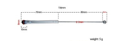 Ögonskuggsborste, pärlbara sminkborste (15,6cm)