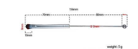 Ögonskuggsborste, pärlbara sminkborste (15,6cm)